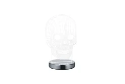 Skull Bordlampe LED Krom