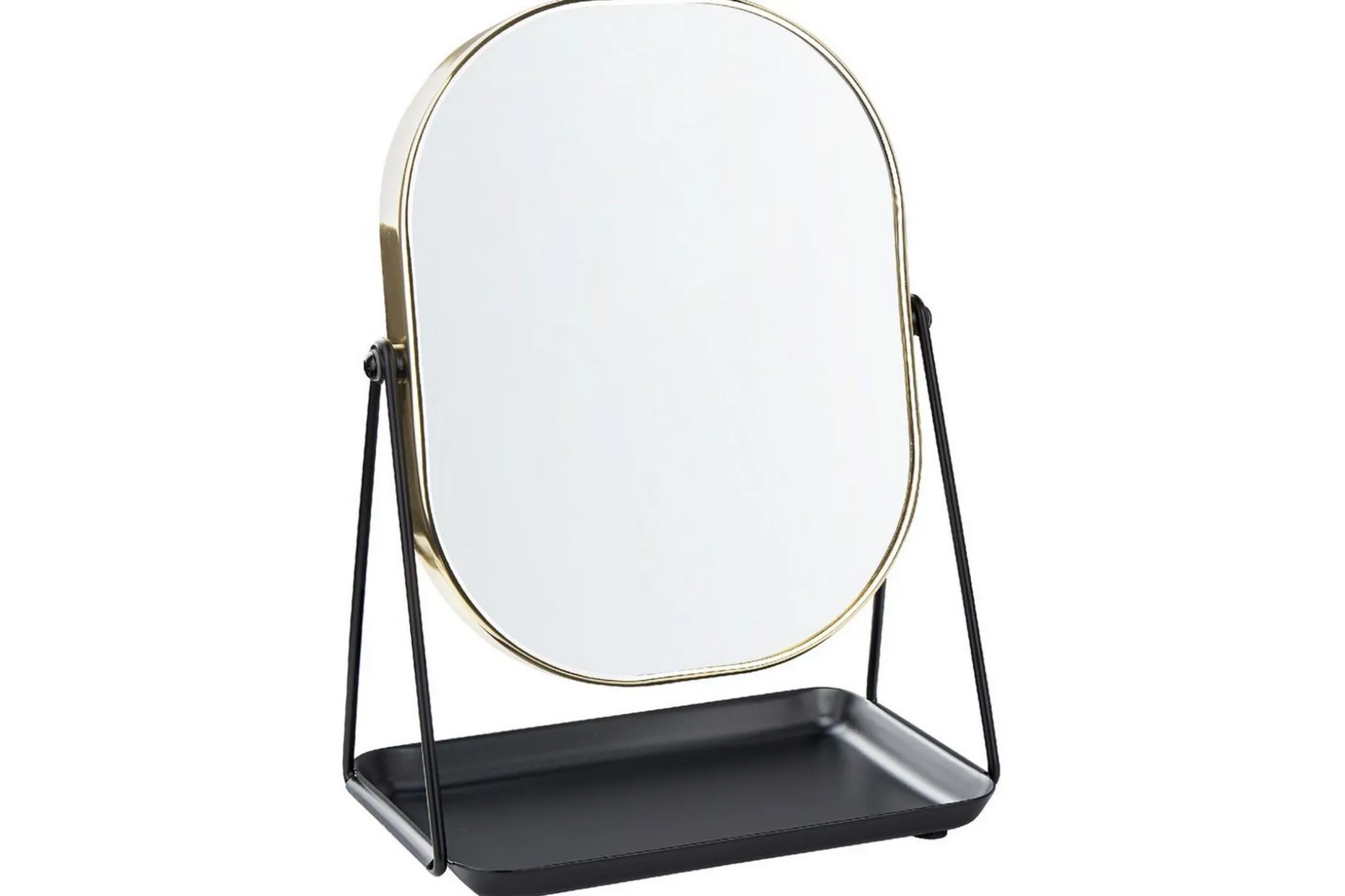 Sminkspegel Beliani Correze Guld/svart GOLD||Black