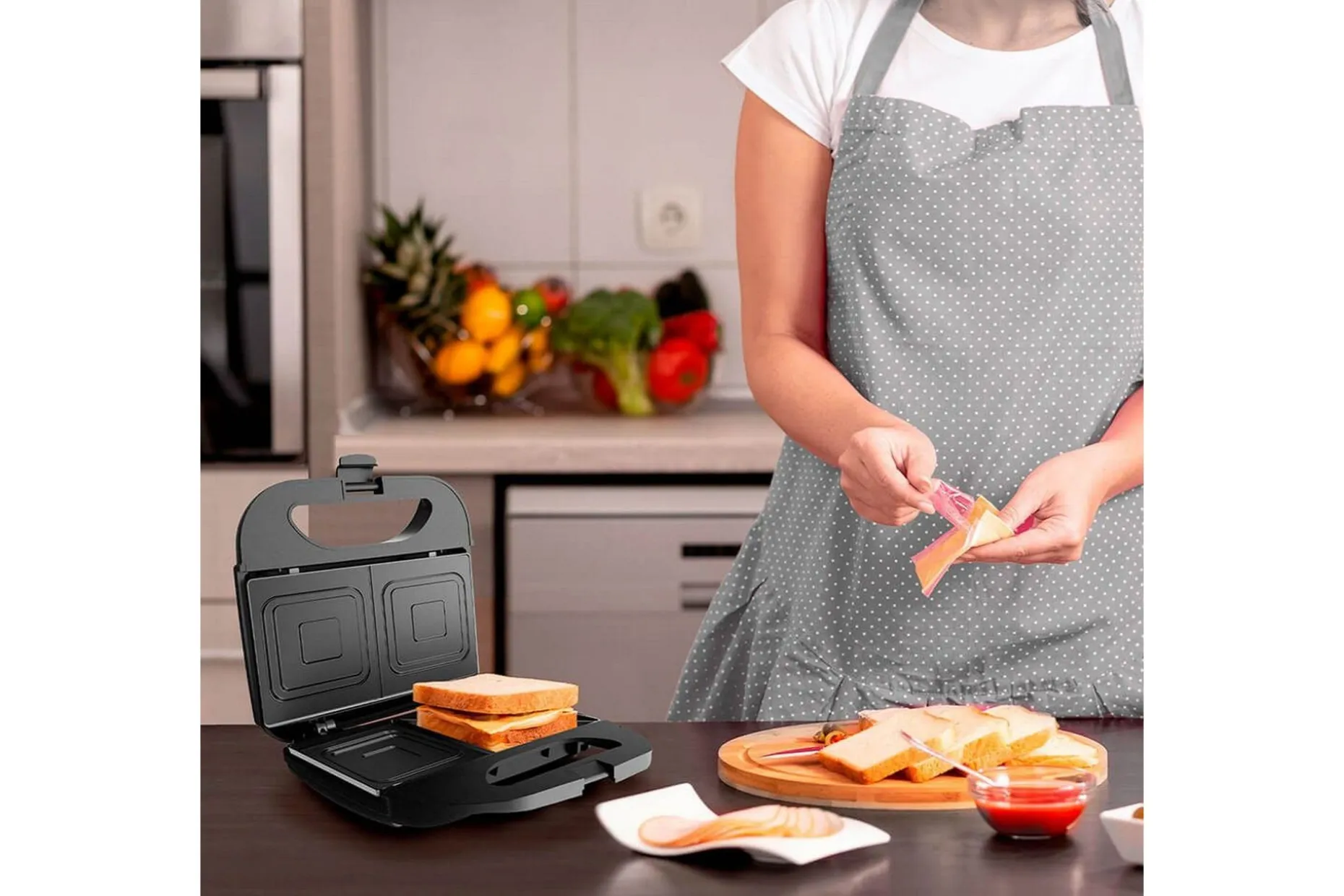 Smørbrødgrill Black+Decker 2 rom