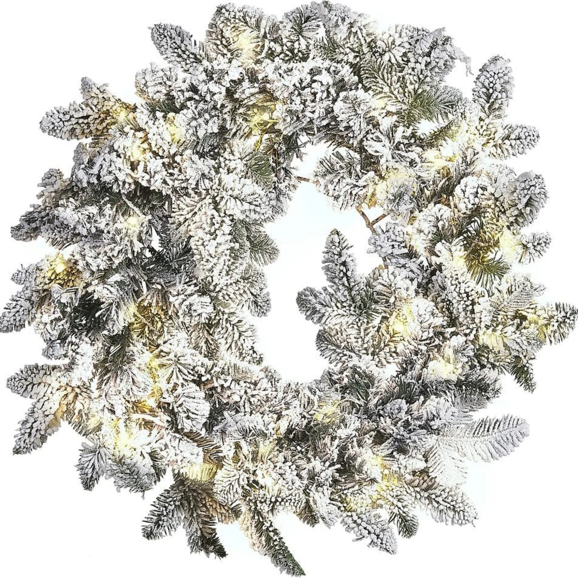 Snødekt julekrans Sundo
