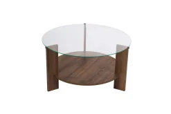 Sofabord Clara 75 cm med Glassplate