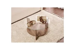 Sofabord Clara 75 cm med Glassplate