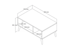 Sofabord Elrasmo sofabord 90x54x90 cm Brun