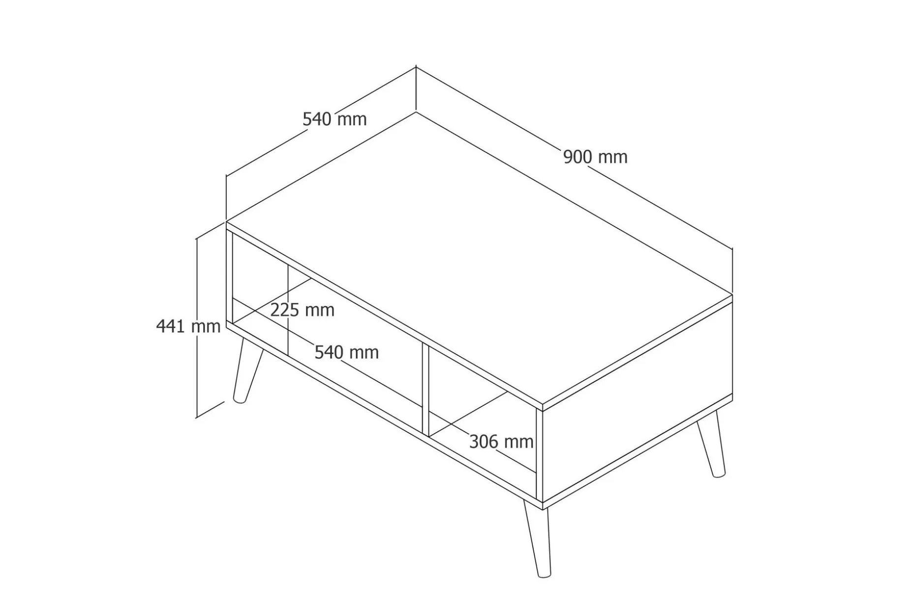 Sofabord Elrasmo sofabord 90x54x90 cm Brun