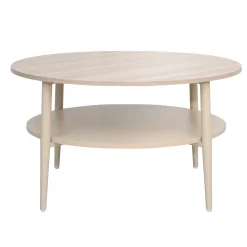 Sofabord HOME4YOU Lester lyst tre/beige 80x80x45 cm