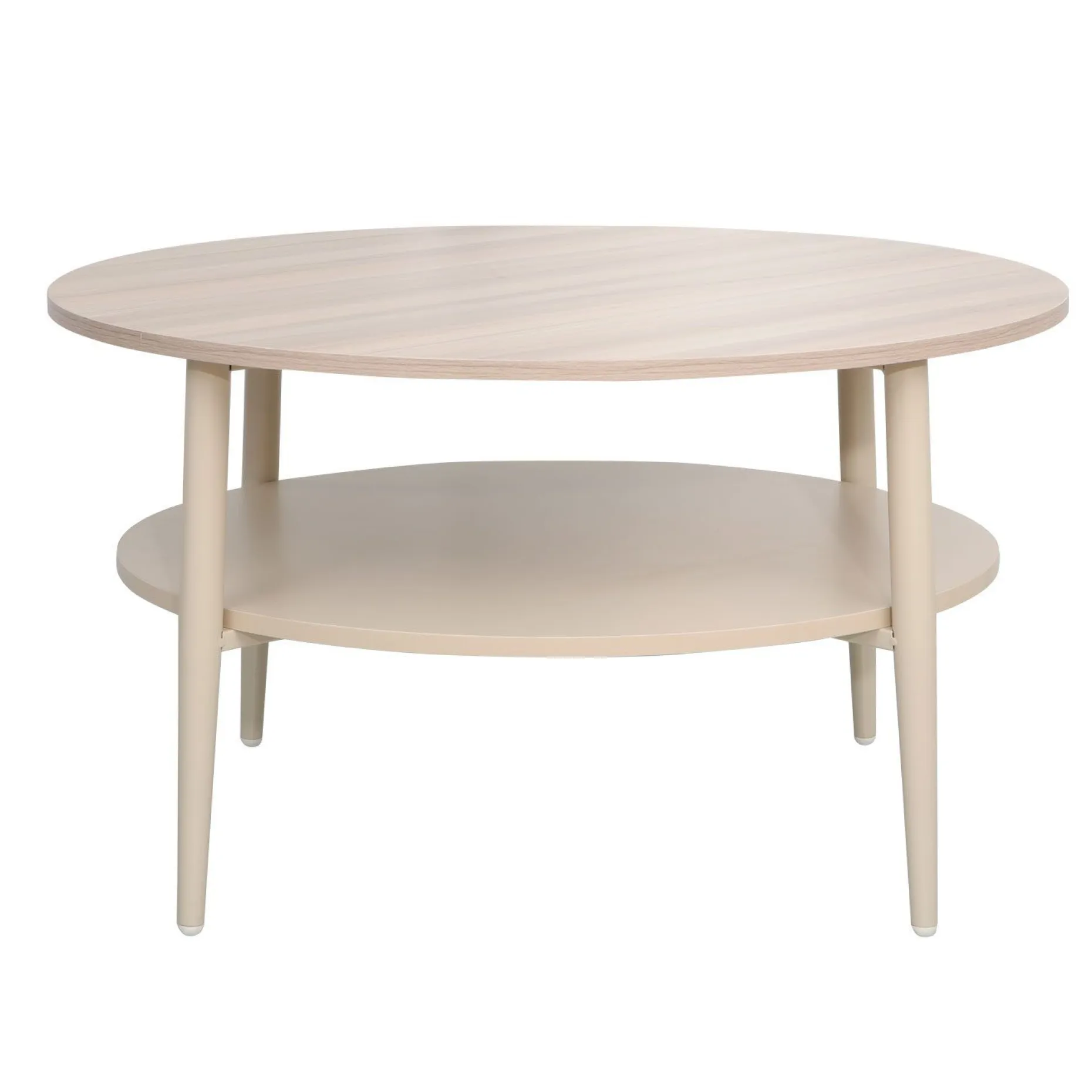Sofabord HOME4YOU Lester lyst tre/beige 80x80x45 cm
