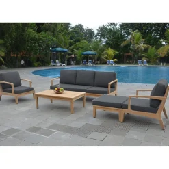 Sofabord HOME4YOU Maldive 120x80x45 cm teak