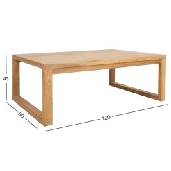 Sofabord HOME4YOU Serenity 120x80x45 cm teak
