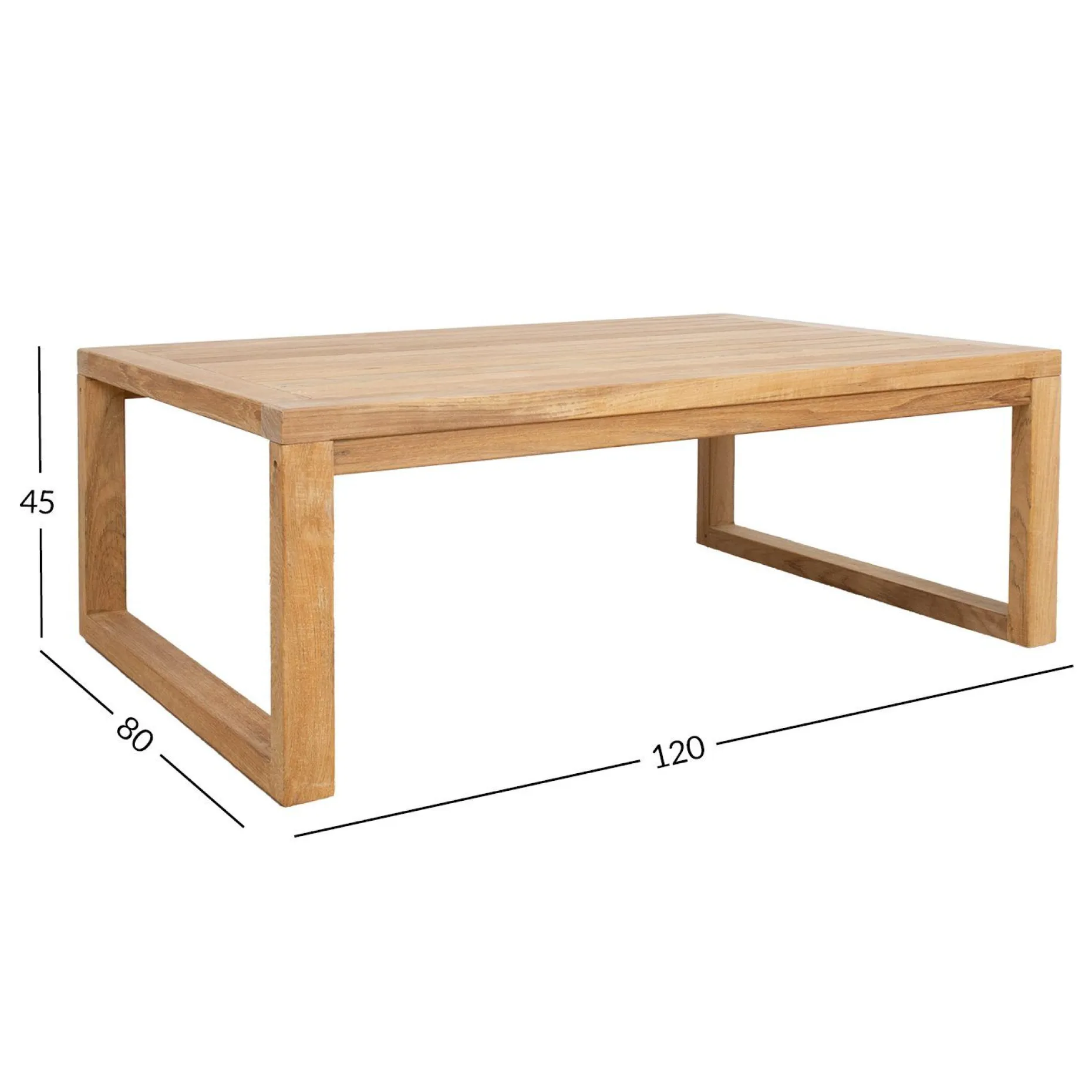 Sofabord HOME4YOU Serenity 120x80x45 cm teak