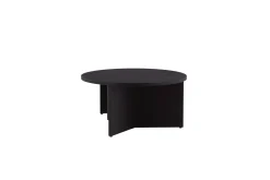 Sofabordsett Saltø 2stk Runde 85 cm/65 cm Tre Svart