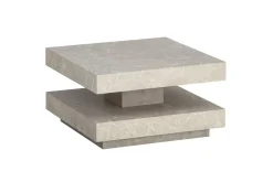 Sofabord Wohnling kvadrat 60 cm, steinoptikk stil, moderne utseende Beige
