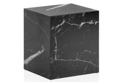 Sofabord Wohnling MONOBLOC marmorlook 40x40x45 cm, moderne stil Svart marmor