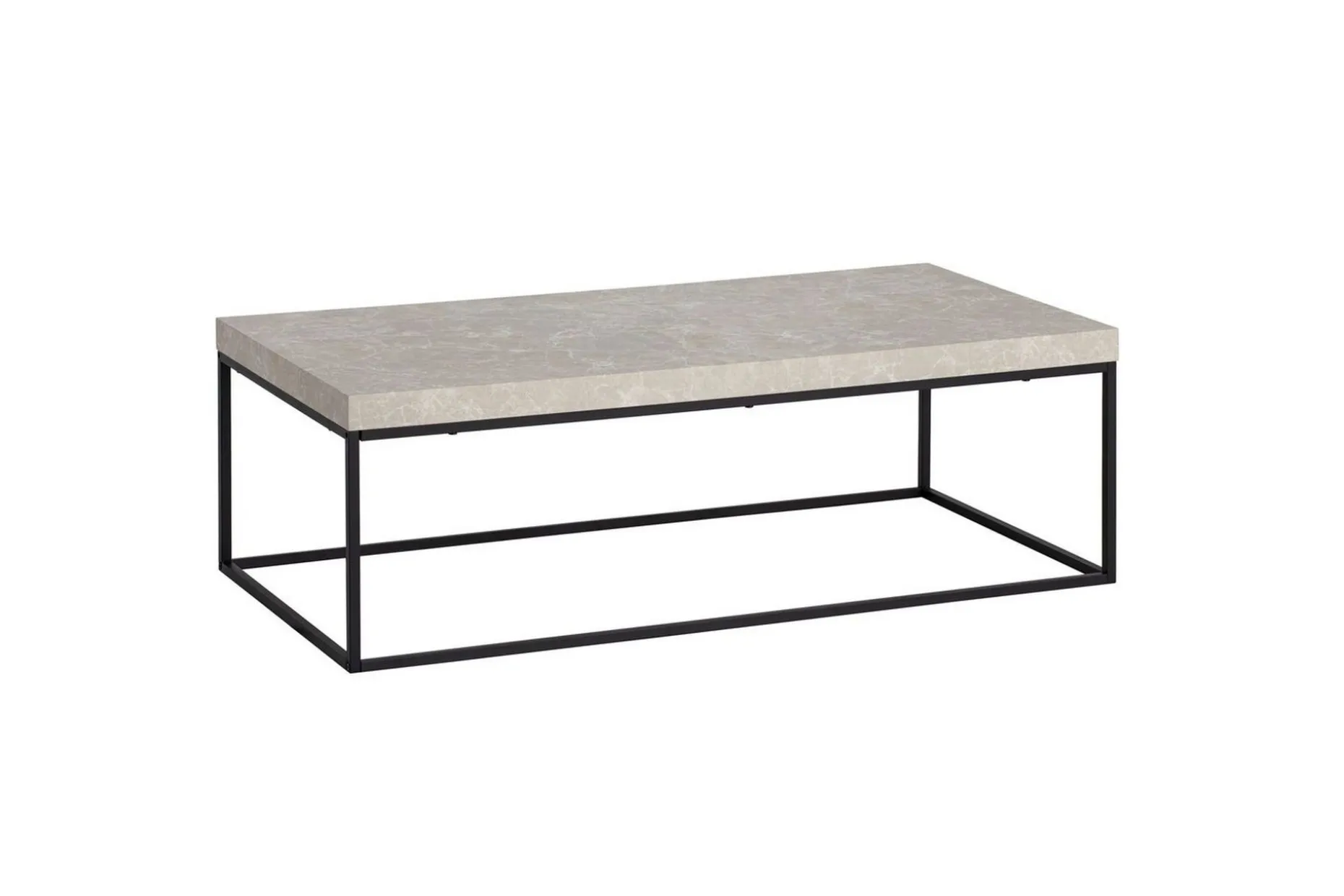 Sofabord Wohnling rektangulær 120 cm, steinoptikk, moderne utseende Beige