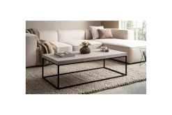 Sofabord Wohnling rektangulær 120 cm, steinoptikk, moderne utseende Beige