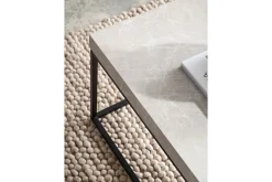 Sofabord Wohnling rektangulær 120 cm, steinoptikk, moderne utseende Beige