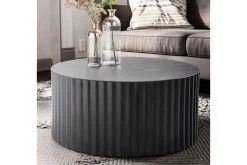 Sofabord Wohnling Rund 67 cm Metalliske Striper Optikk Moderne Look