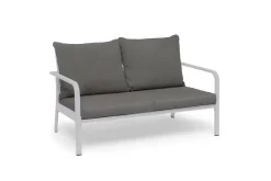 Sofa Hillerstorp Hånger Hvit ramme Puter gråbeige
