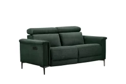 Sofa 2-seter Lund Mørk grønn, Belfast-stoff, Manuell hvilestol