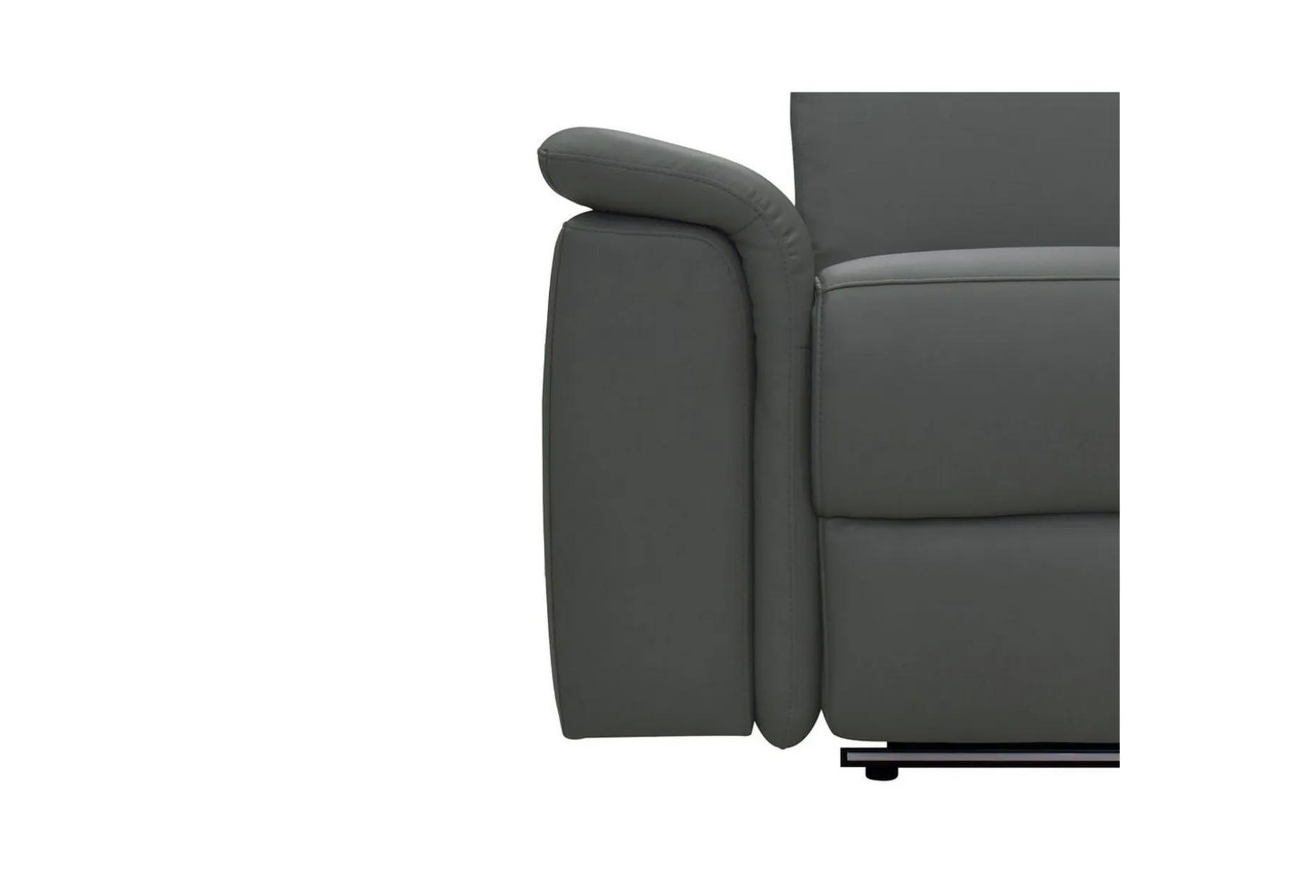Sofa 2-seter Pareli Grå, Lær/PU, Elektrisk recliner