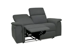 Sofa 2-seter Pareli Grå, Lær/PU, Elektrisk recliner