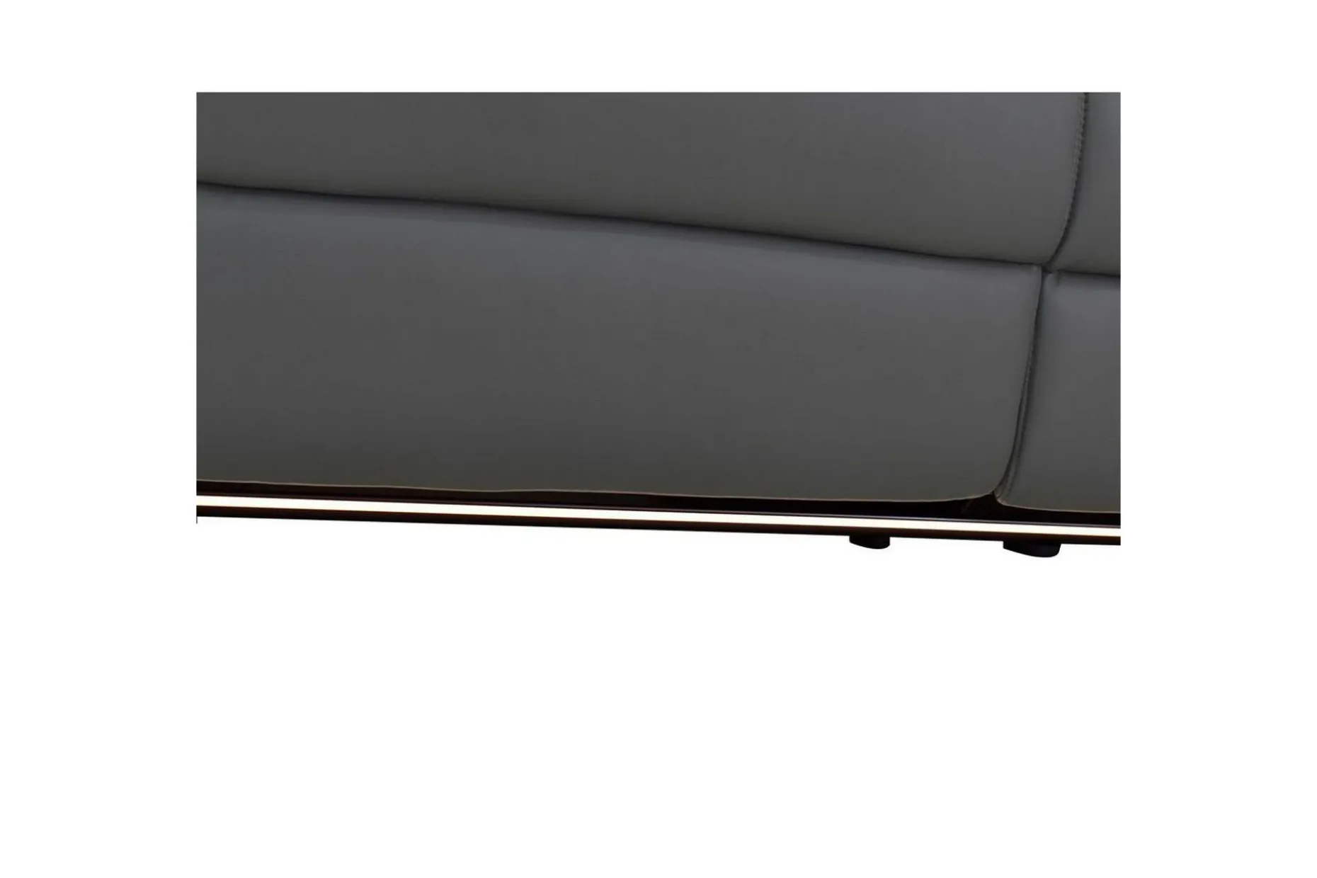Sofa 2-seter Pareli Grå, Lær/PU, Elektrisk recliner