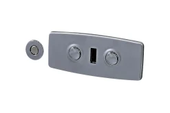Sofa 2-seter Pareli Grå, Lær/PU, Elektrisk recliner