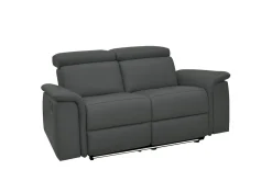 Sofa 2-seter Pareli Grå, Lær/PU, Manuell hvilestol
