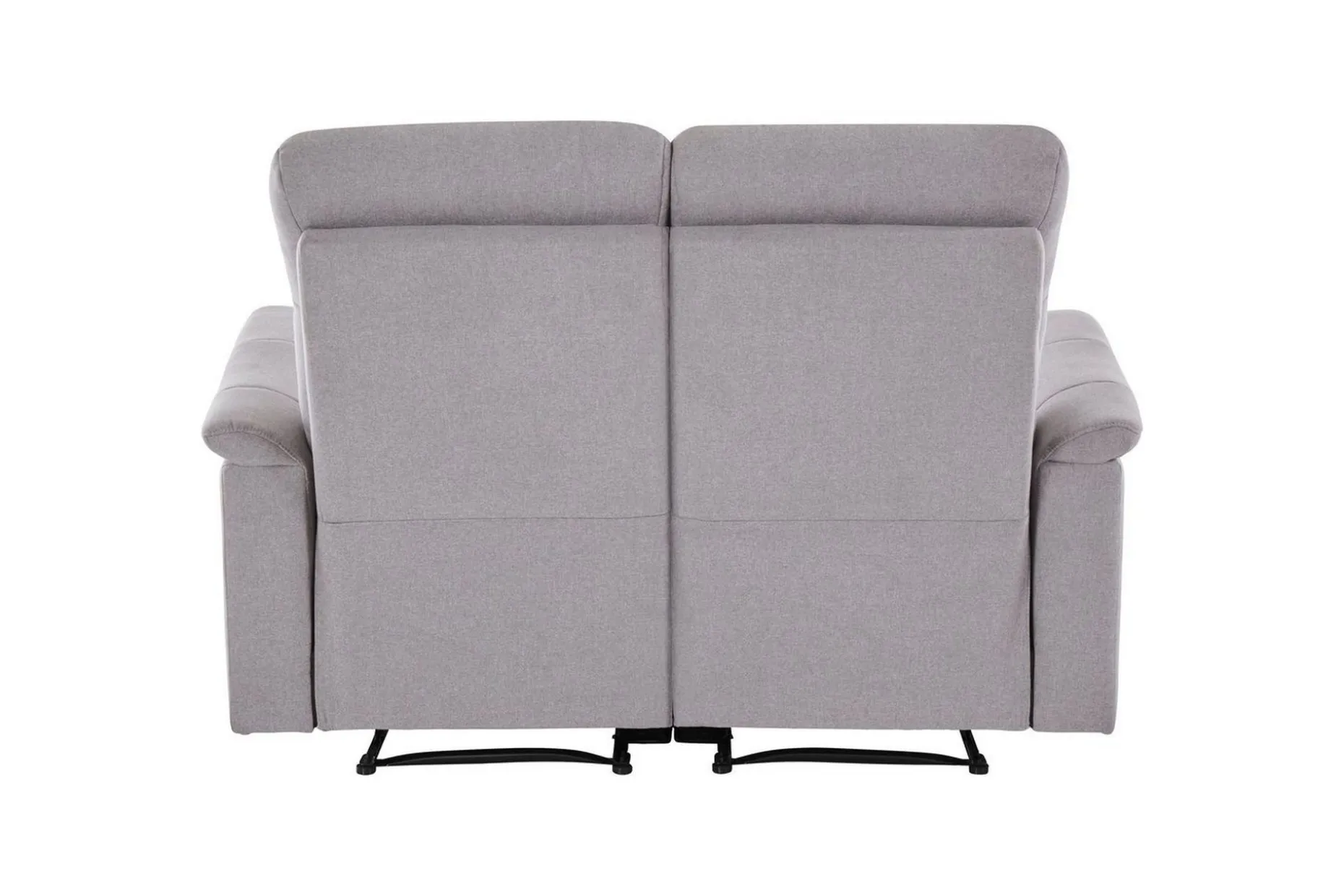 Sofa 2-seter Southbrook Lys grå, Stoff/tre/metall, Elektrisk recliner