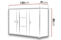 Soho Kommode 41x120 cm LED-belysning