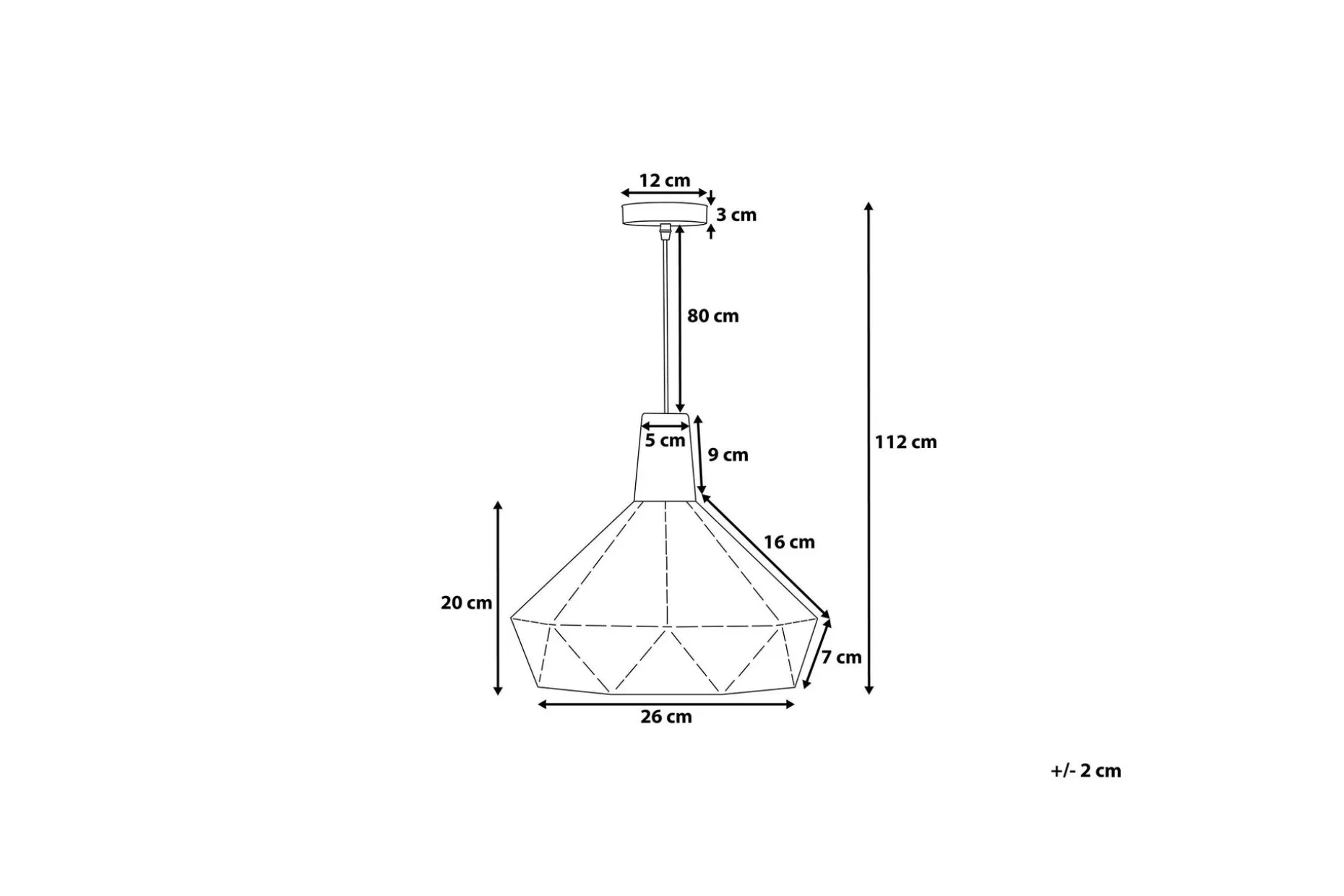 Somme Taklampe 26 cm