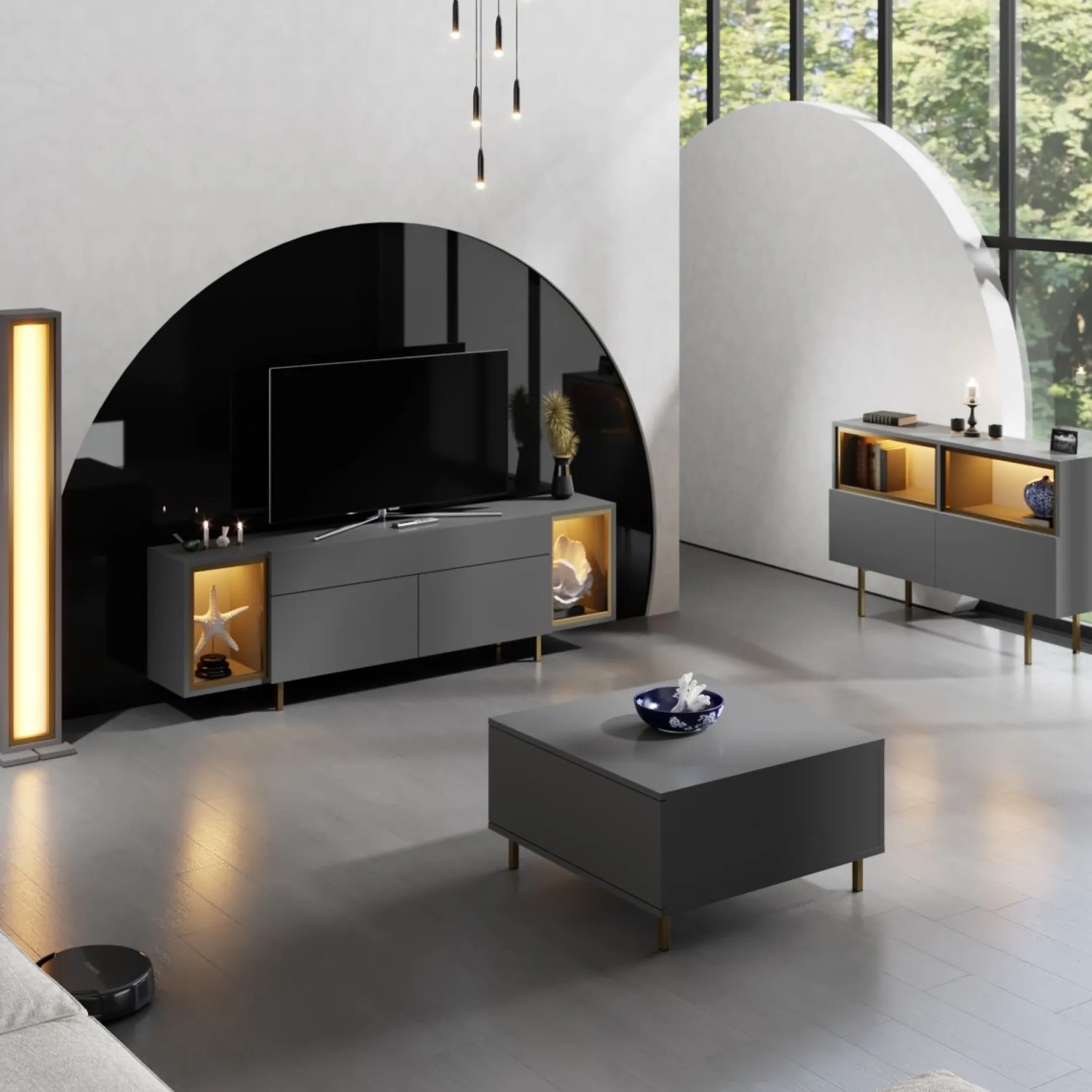 Sosan TV-benk 180x55x32 cm