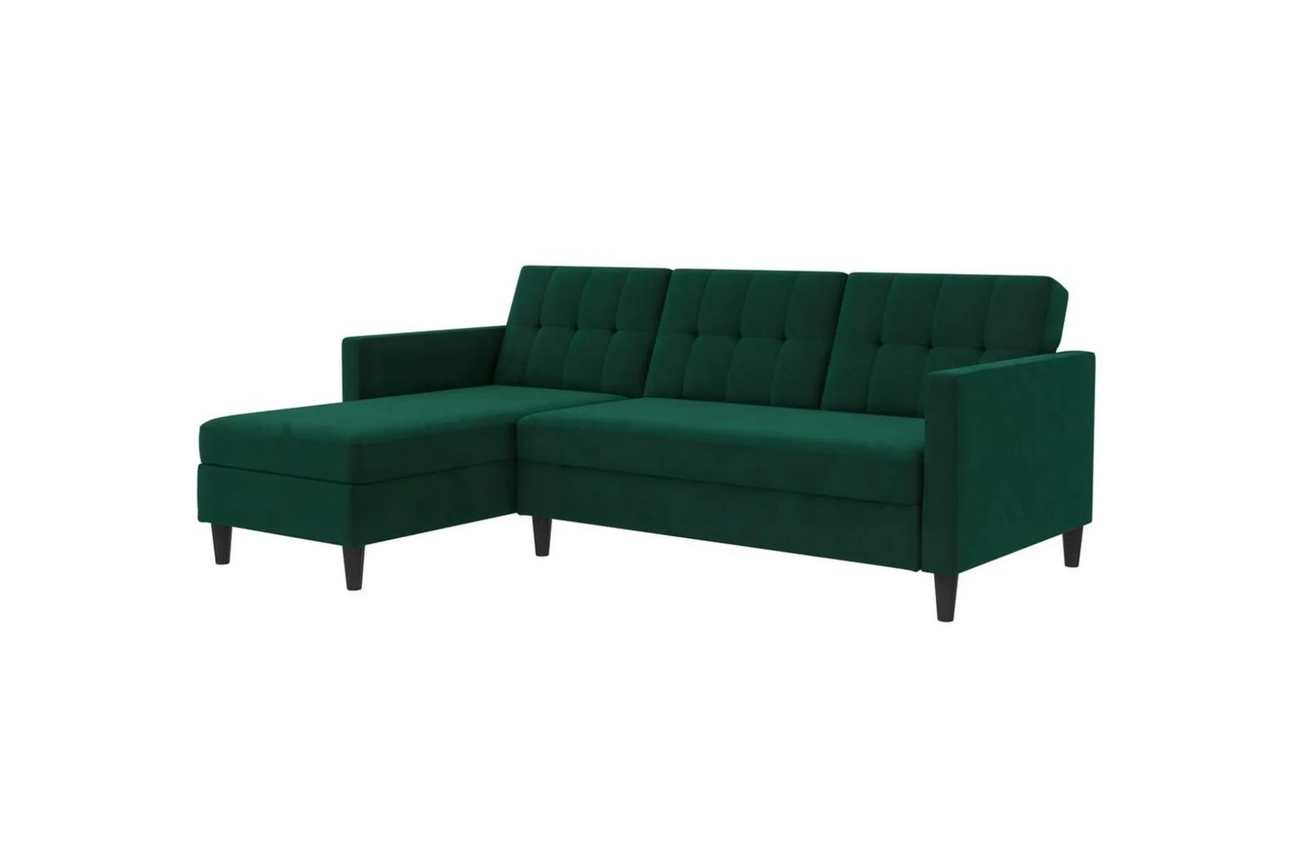 Sovesofa Hartford 213x153x82 cm, Grønn, Fløyel