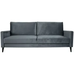 Sovesofa HOME4YOU Anna med oppbevaringsboks Grå fløyel