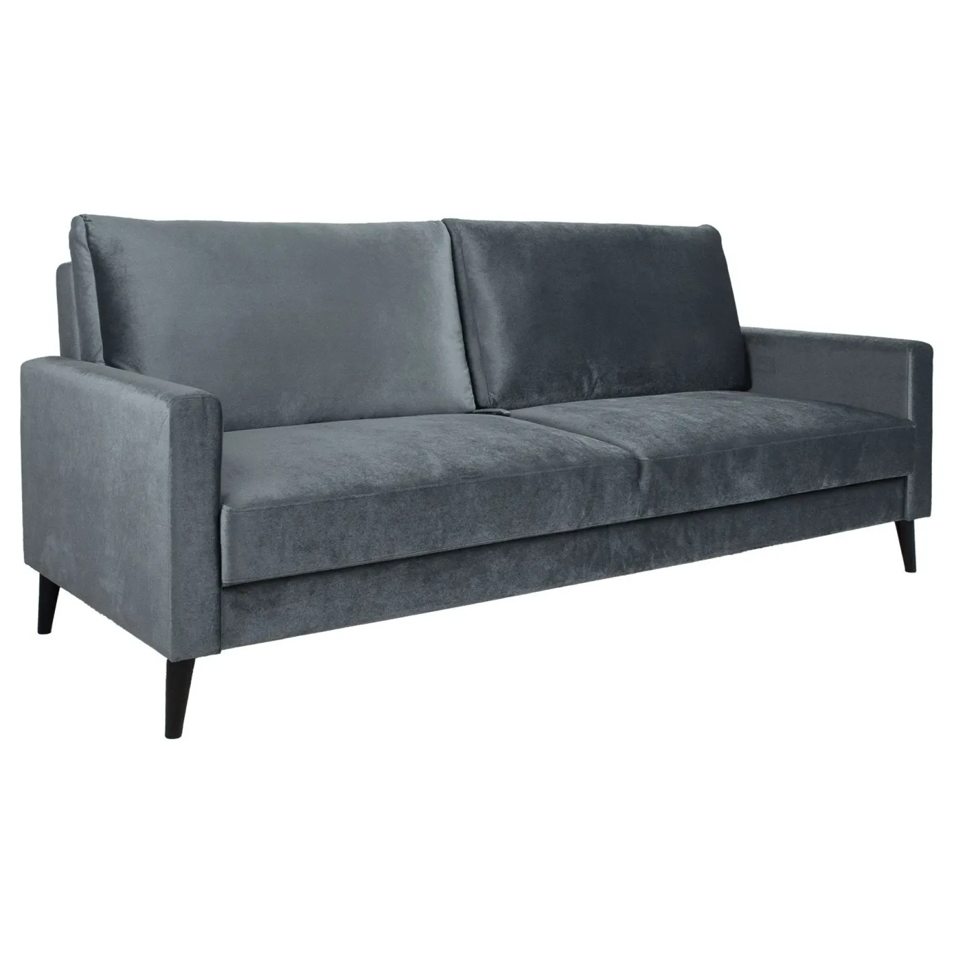Sovesofa HOME4YOU Anna med oppbevaringsboks Grå fløyel