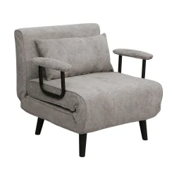 Sovesofa-lenestol HOME4YOU Hannes 76,5x84x81 cm grå