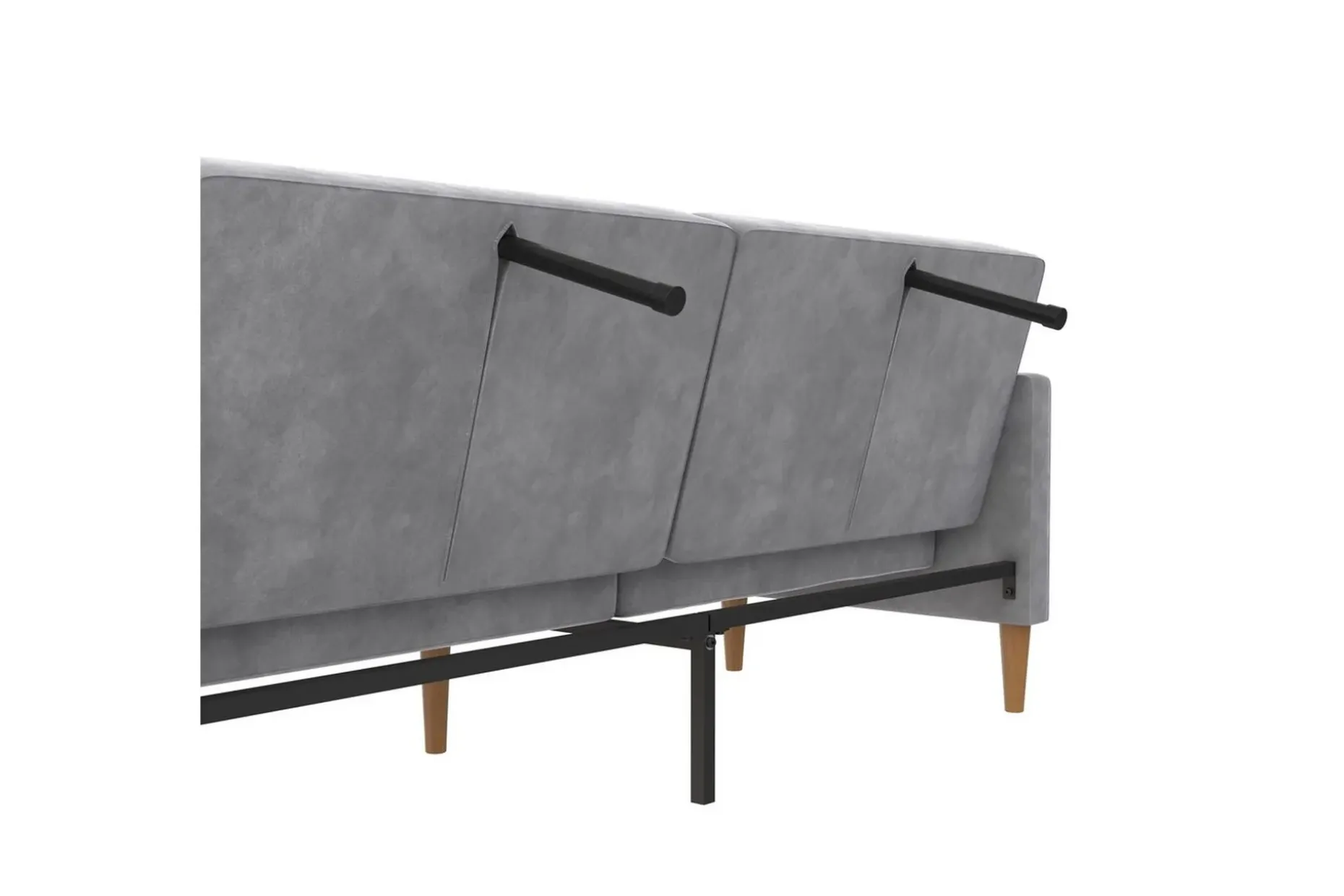 Sovesofa Lilly Lys grå, Fløyel