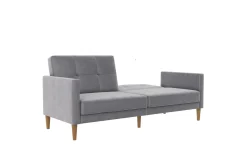Sovesofa Lilly Lys grå, Fløyel