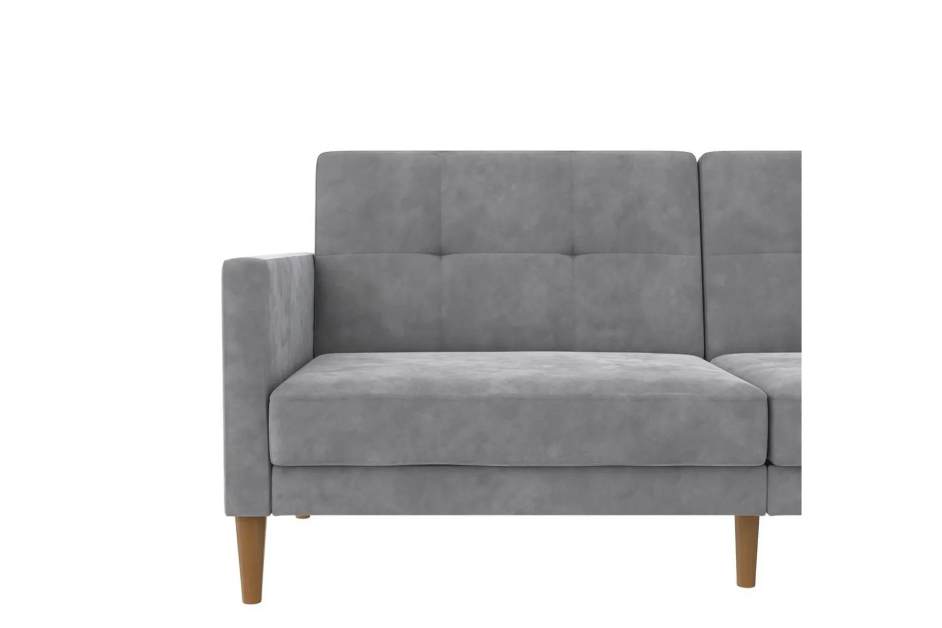 Sovesofa Lilly Lys grå, Fløyel