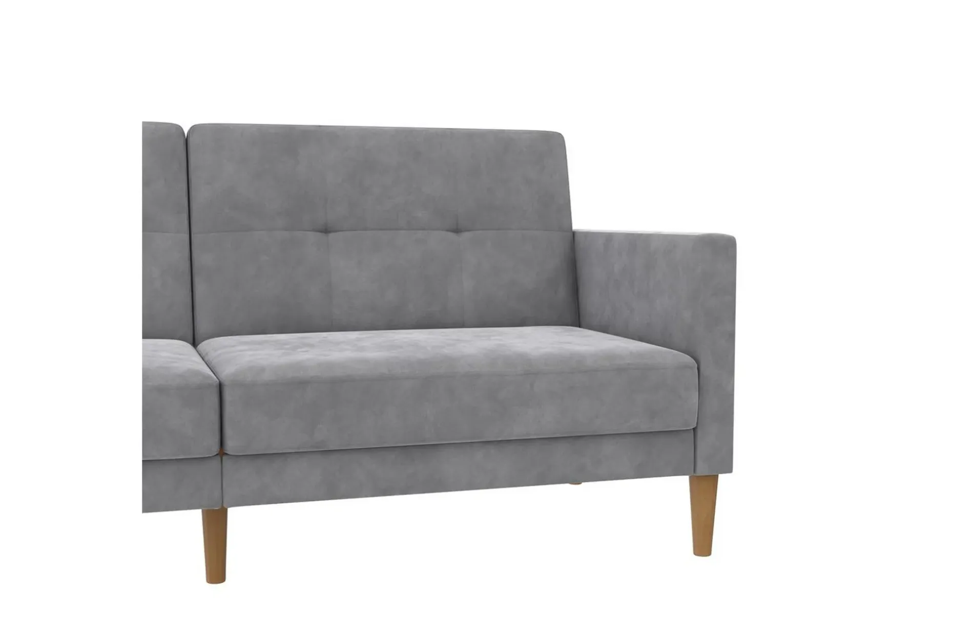 Sovesofa Lilly Lys grå, Fløyel