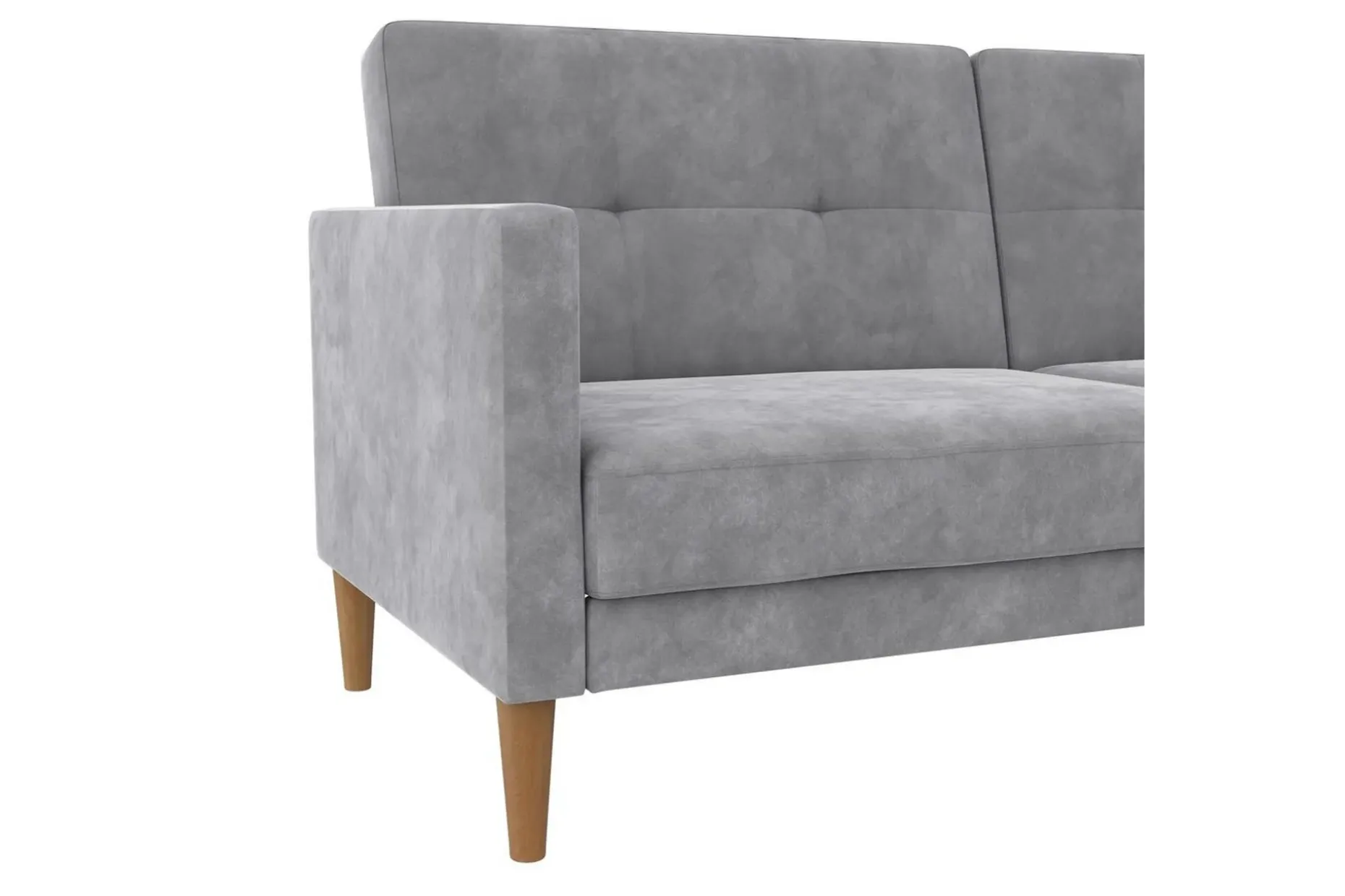 Sovesofa Lilly Lys grå, Fløyel