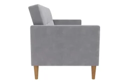 Sovesofa Lilly Lys grå, Fløyel