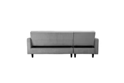 Sovesofa med enkeldivan uten sjeselong Loft24 Sovesofa Hartford II 213x153x82 cm, grå Grå