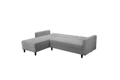 Sovesofa med enkeldivan uten sjeselong Loft24 Sovesofa Hartford II 213x153x82 cm, grå Grå
