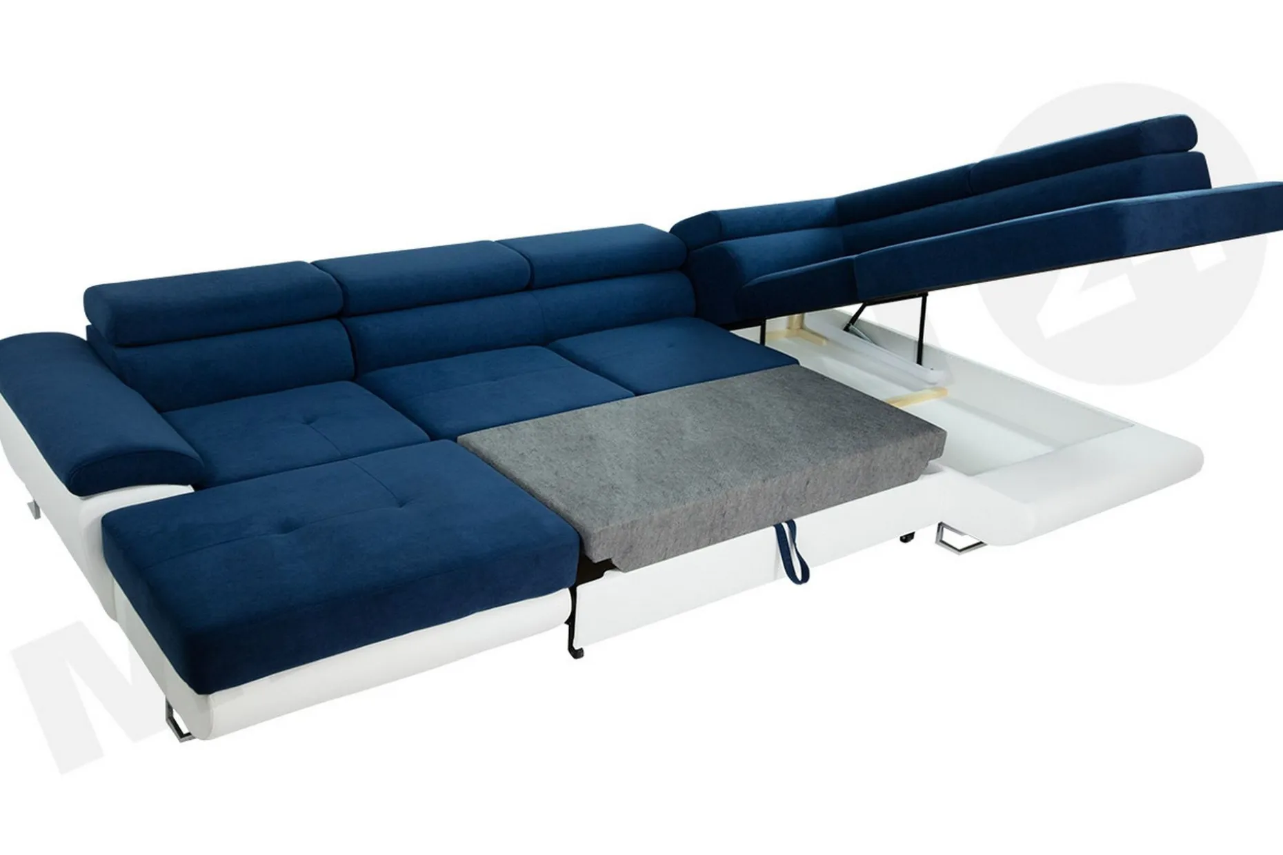 Sovesofa 4-seters U-formet 345x202 cm Høyre
