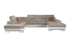 Sovesofa 4-seters U-formet 345x202 cm Venstre