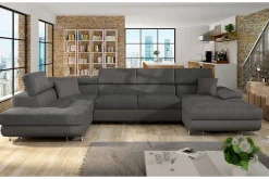 Sovesofa 4-seters U-formet 345x202 cm Venstre