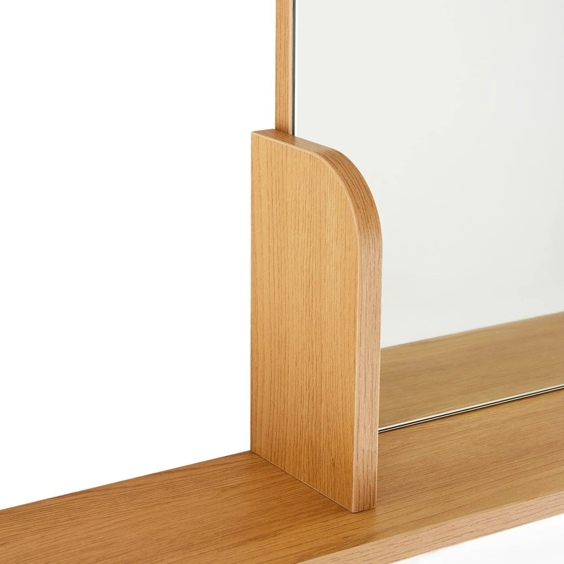 Speil med hylle HOME4YOU Aalborg 92x15x93 cm eik