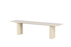 Spisebenk Olivia 40x180x45 cm Hvit