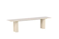 Spisebenk Olivia 40x180x45 cm Hvit
