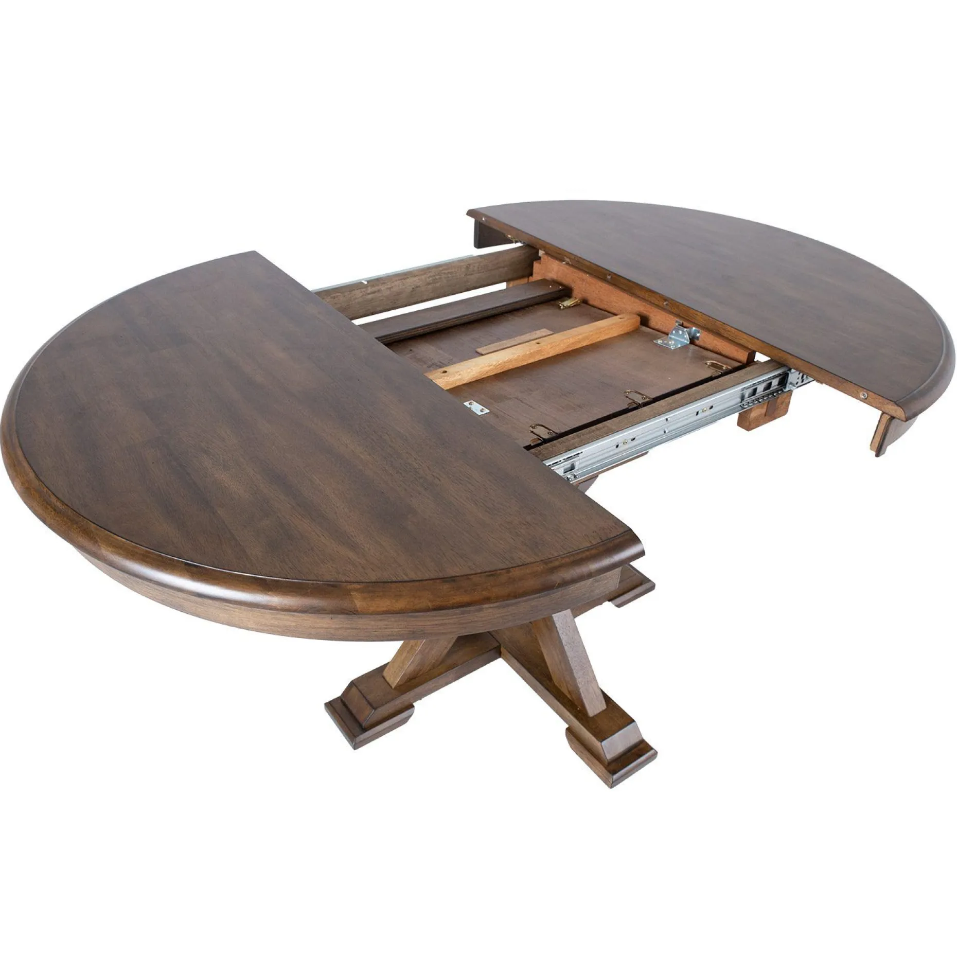 Spisebord HOME4YOU James D106+46x76 cm Rustikk eik